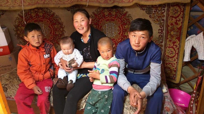 Nomad families welcomed us for lunches served in their <i>gers</i>