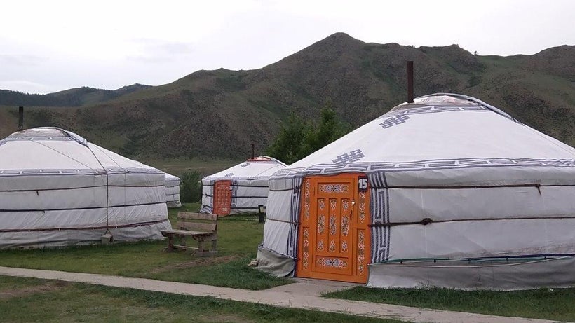 <i>Ge</i>r camp doors are colorfully painted