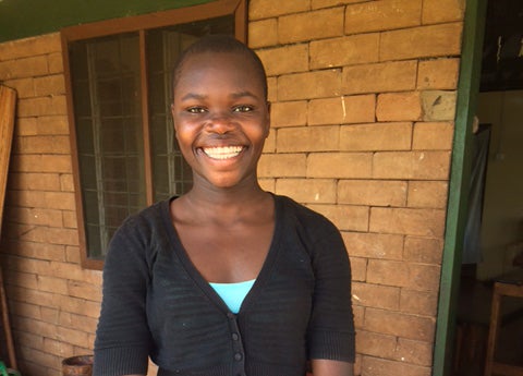 A photo of Gloria sent to me on Father's Day from the orphanage in Uganda, Restoration Gateway, where she is living.