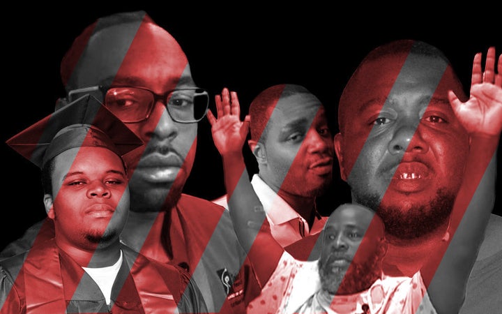 From left to right: Michael Brown, Philando Castile, Delrawn Small, Charles Kinsey and Alton Sterling. 