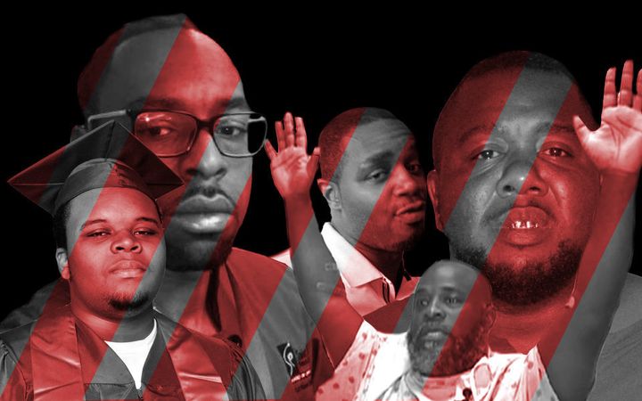 From left to right: Michael Brown, Philando Castile, Delrawn Small, Charles Kinsey and Alton Sterling. 