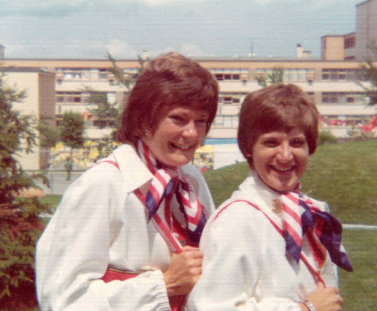 Co-captains Pat Head and Juliene Simpson share a smile.