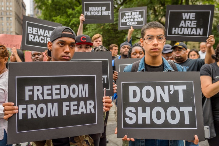 The Black Lives Matter movement protests in New York after the death of Delrawn Small July 9, 2016. 