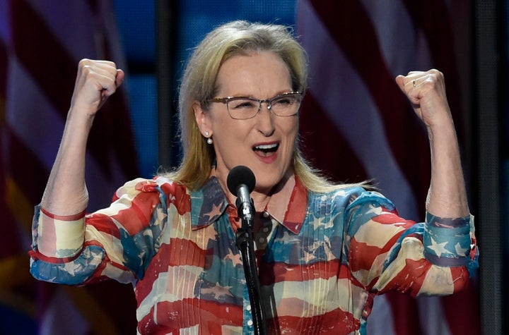 Actress Meryl Streep addresses the Democratic National Convention on July 26, 2016, in Philadelphia, Pennsylvania.