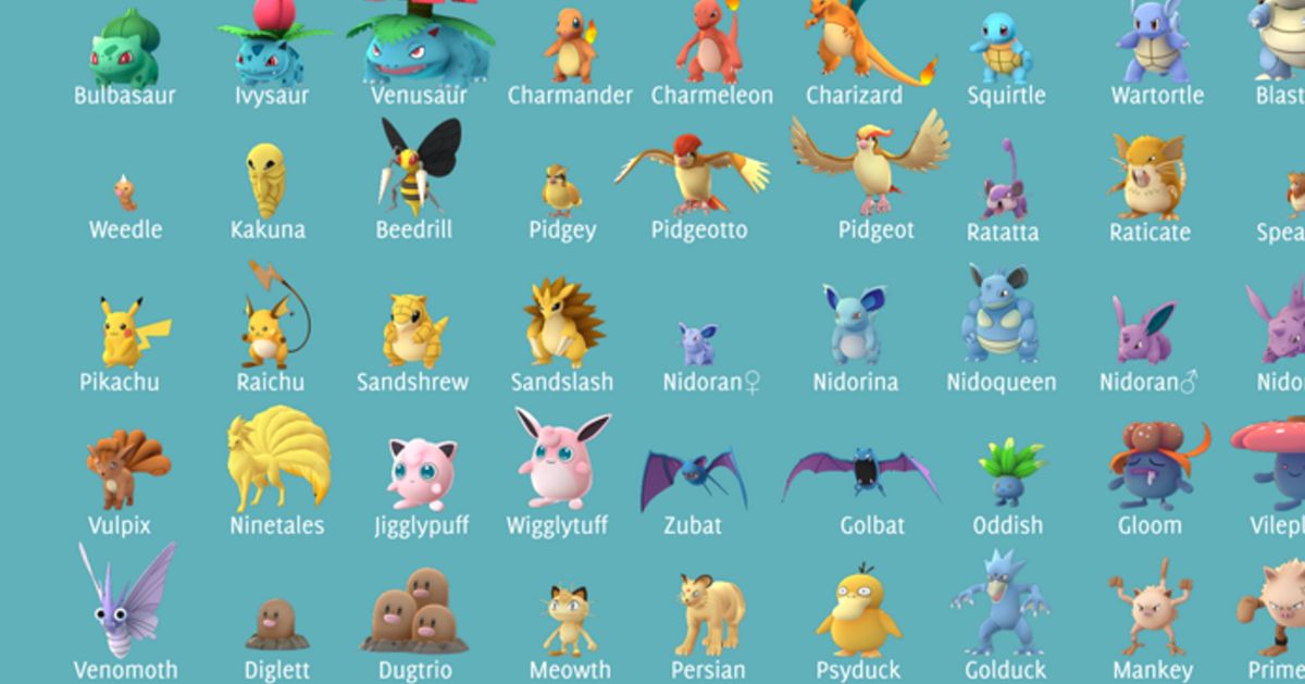 Pokemon Go Tip Complete Pokedex Silhouette Chart For All 151 Pokemon Huffpost Uk