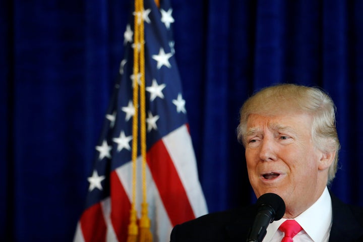 U.S. Republican presidential nominee Donald Trump speaks at a campaign event at Trump Doral golf course in Miami, July 27, 2016.