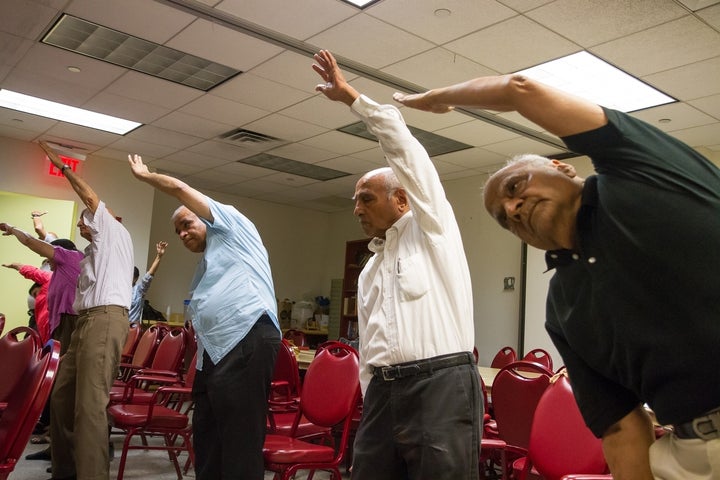 Seniors keep fit through yoga. Experts say, “South Asians haven’t caught on that there’s an impending crisis (in aging) coming.”