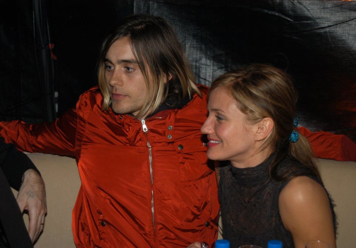 Jared Leto and Cameron Diaz together at a Golden Globes party. 