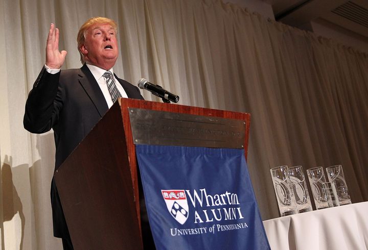 GOP presidential nominee Donald Trump loves to brag about the Wharton School. The feeling does not appear to be mutual. 