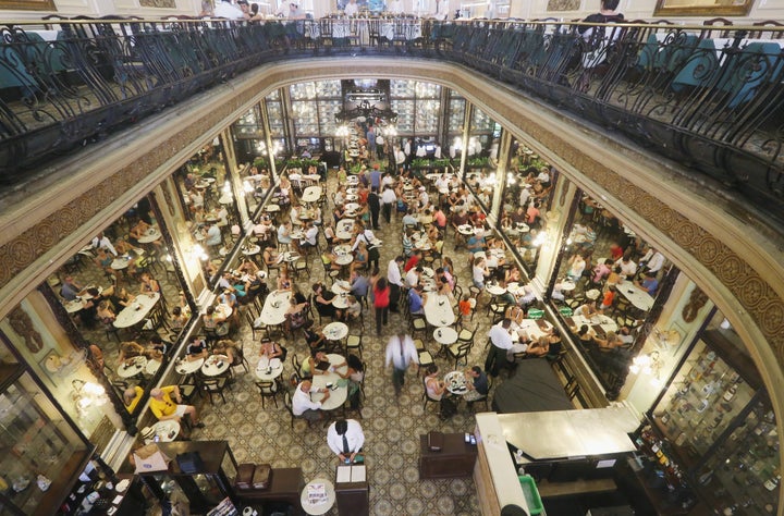 The historic Confeitaria Colombo first opened in Rio de Janeiro in 1894. 