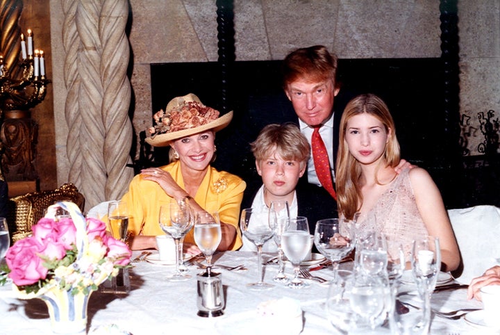 Donald Trump, his first wife Ivana Trump and kids Ivanka and Eric.