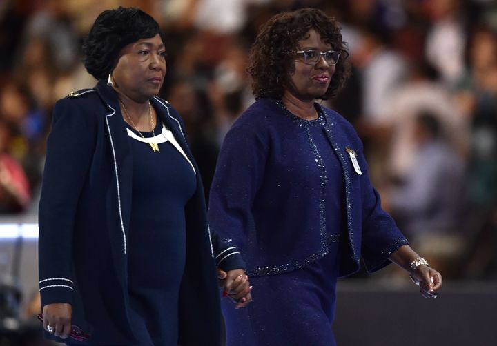 Felicia Sanders (R) and Polly Sheppard (L), two of the three survivors of the Mother Emanuel Church shooting in Charleston, South Carolina.