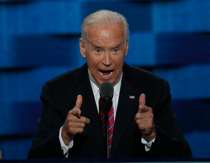 U.S. Vice President Joe Biden addresses the Democratic National Convention in Philadelphia on Wednesday.