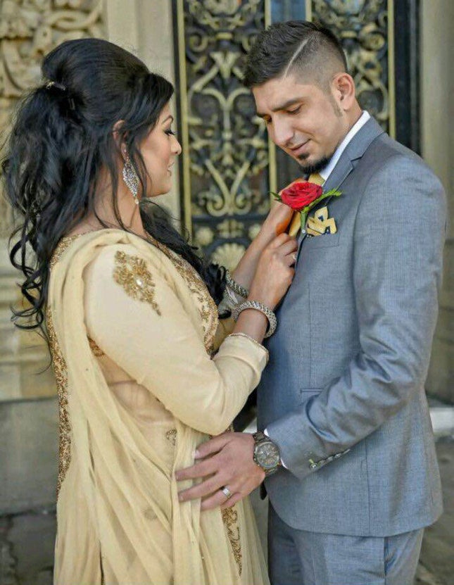 Beauty therapist Samia Shahid, of Bradford, with her second husband Syed Mukhtar Kazam