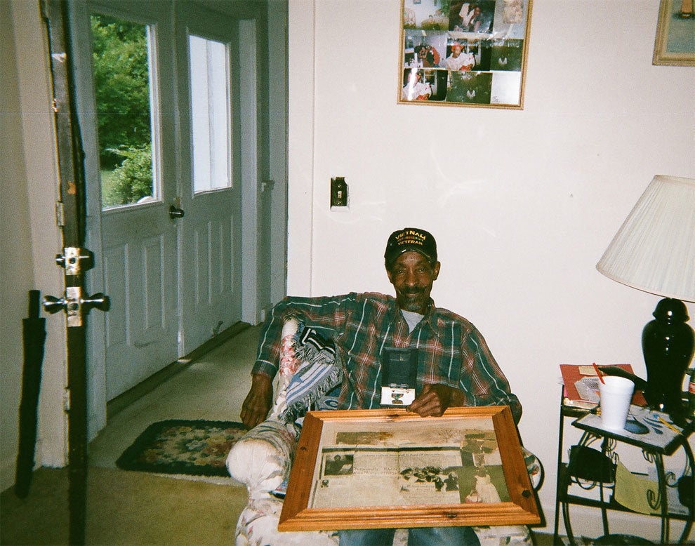 “I have a lot of respect for older people and veterans. He and I spend time together and eat turkey neck bones. He’s got a creek outside his house that I like to spend time at. We have the freedoms today because of people like him. He didn’t have a choice but to be in the military and I respect his efforts and life.”