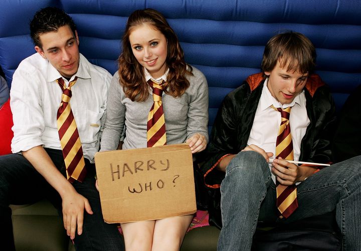Fans waiting outside a London bookstore awaiting the release of "Harry Potter and the Deathly Hallows" in 2007. 