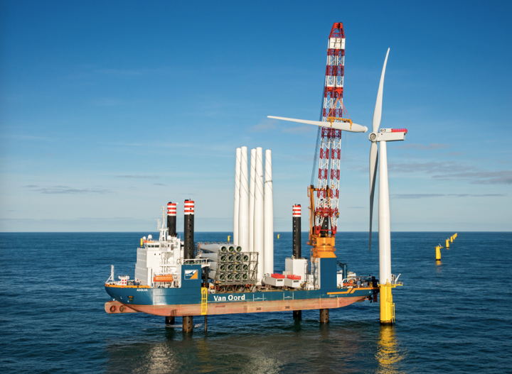 Van Oord, an international dredging and offshore contractor, installed the 100th wind turbine in the 600 MW Gemini wind farm in the North Sea as a part of the Netherlands' effort to increase offshore wind capacity.