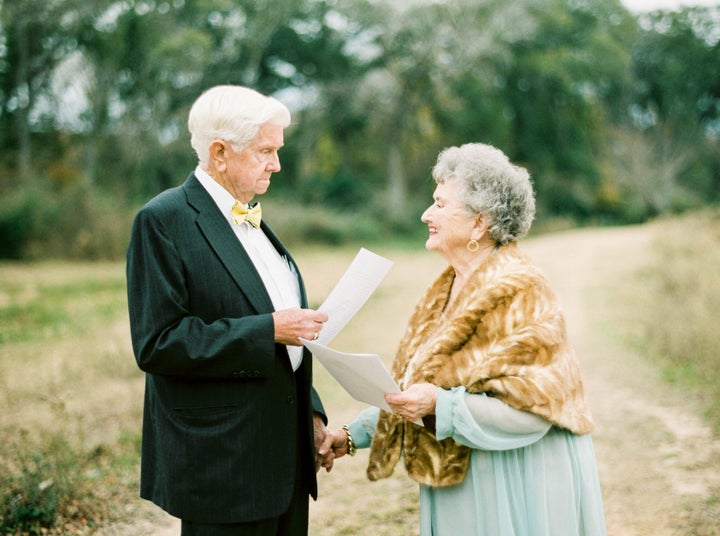 Nelson asked her grandparents to write love letters to each other and read them aloud during the shoot. 