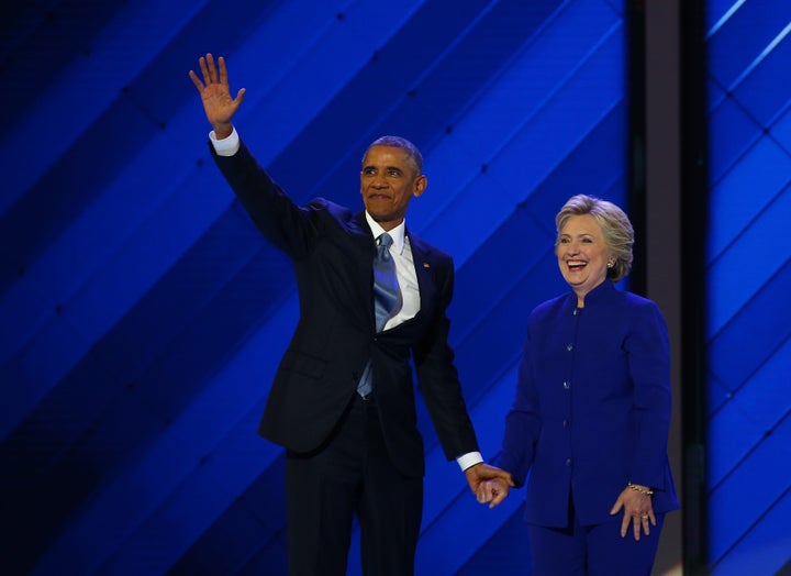 President Barack Obama unequivocally painted Hillary Clinton as his political heir during his speech to the DNC on Wednesday.