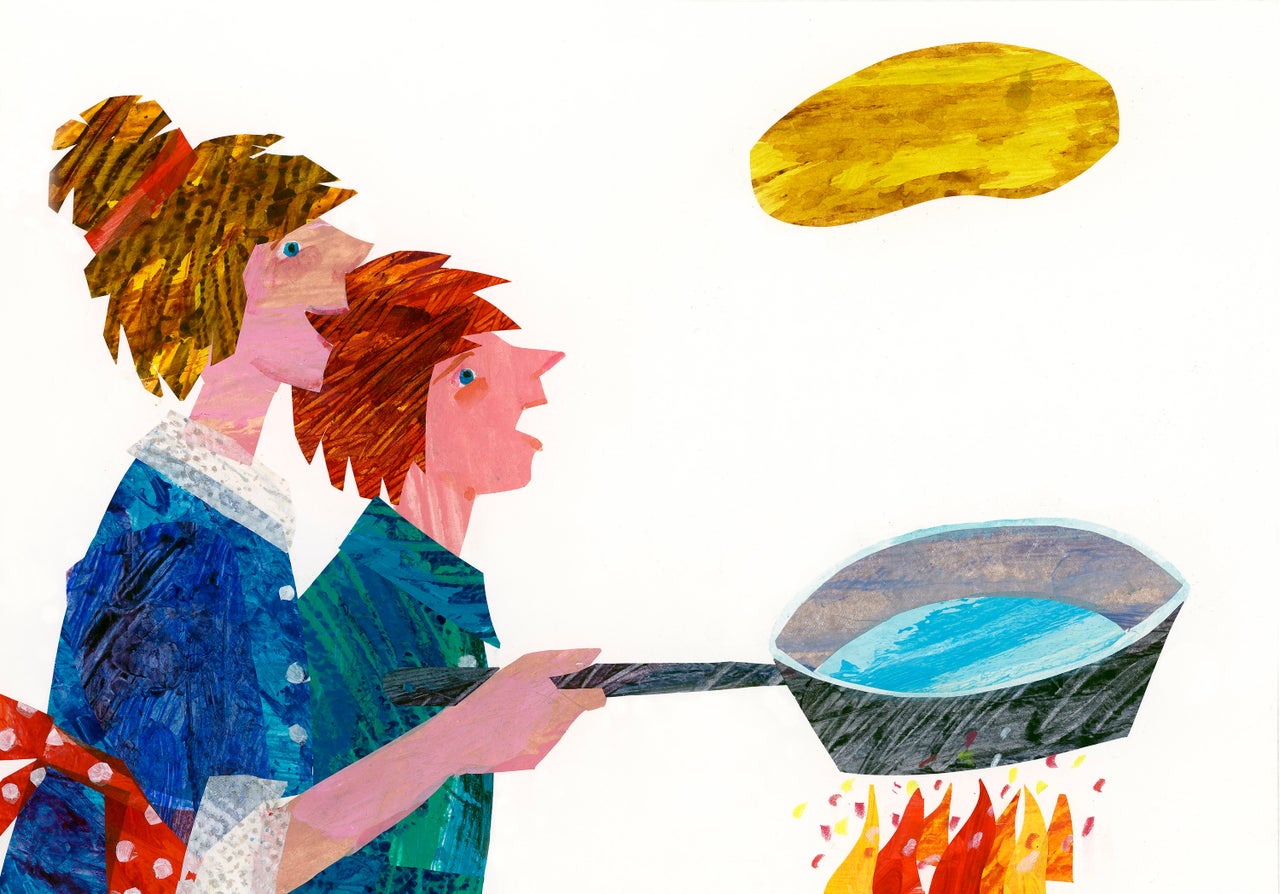 Illustration from <em>Pancakes, Pancakes!</em> © 1990 by Eric Carle.