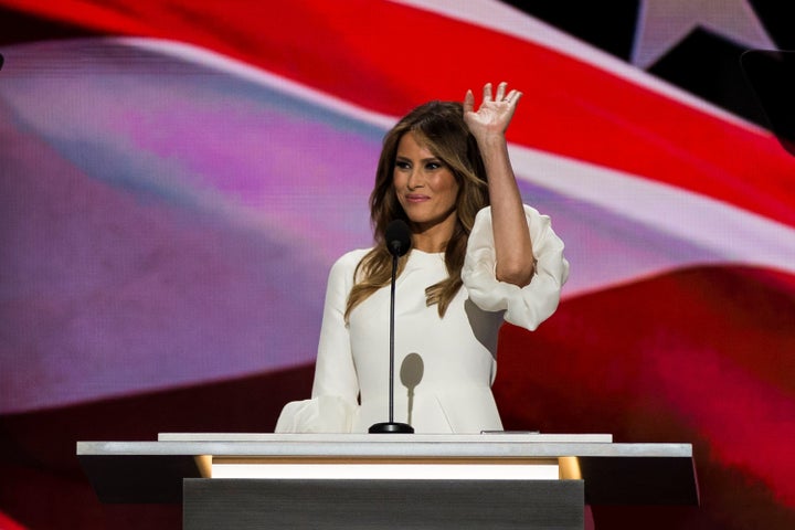 Melania Trump speaks at the Republican National Convention.