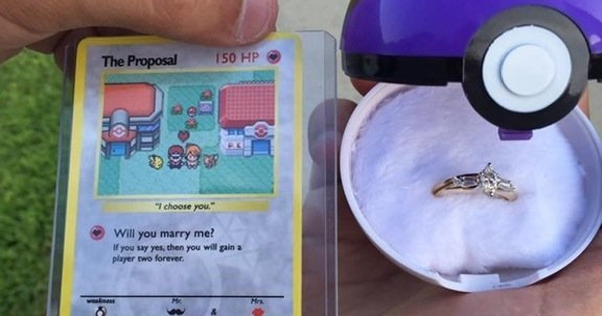 proposal pokemon card I ordered a custom made Pokmon for my wife. I asked her to marry me when we were just kids (18) so we never had a nice wedding or anything. I'm This Pokemon Proposal Is All