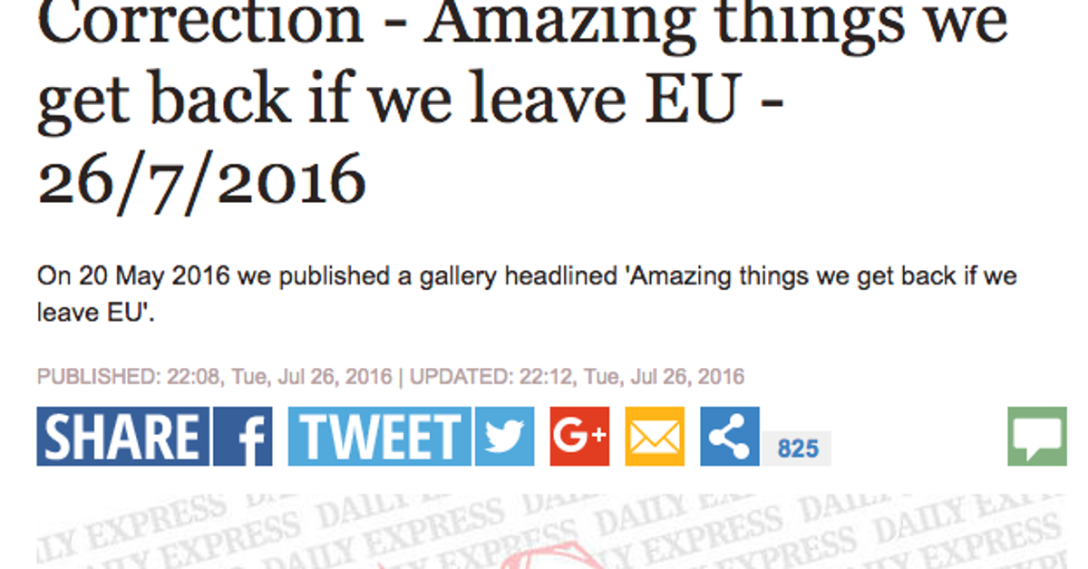 Daily Express Forced To Remove List Of Things We d Get Back If We 