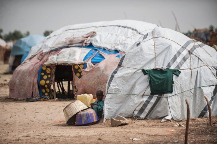 A makeshift hut in the Muna settlement. Aid workers say groups have not moved fast enough to bring aid to the region, and the government underplayed the crisis.