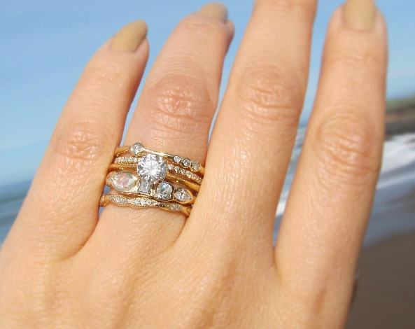 Stacking wedding clearance ring set