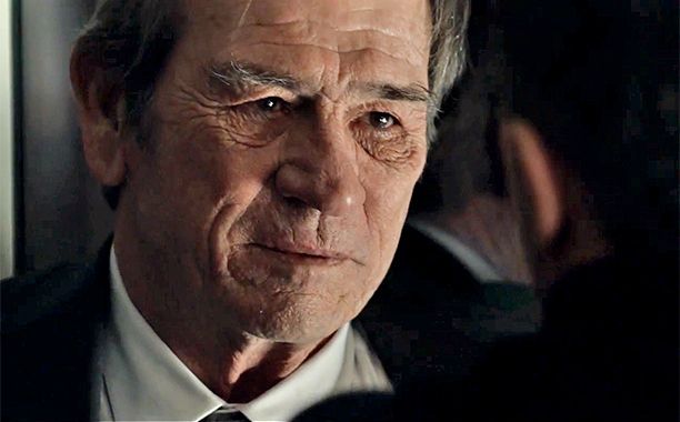 Tommy Lee Jones' face says it all when the screenplay doesn't.