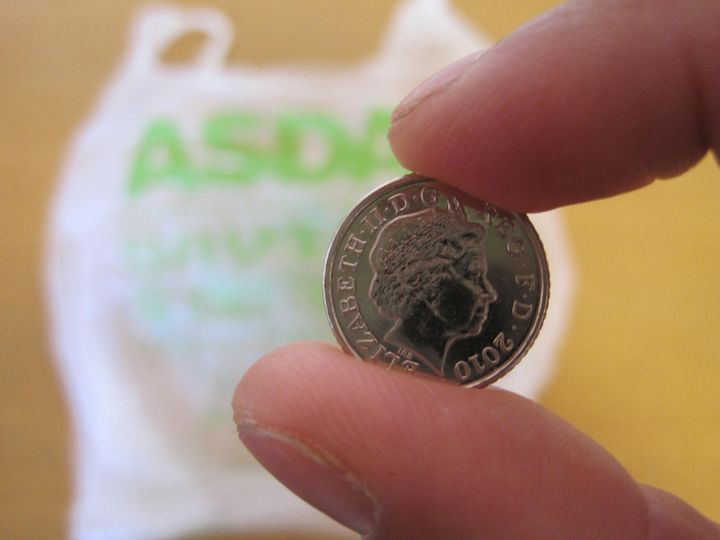 The 5p bag charge was introduced last year