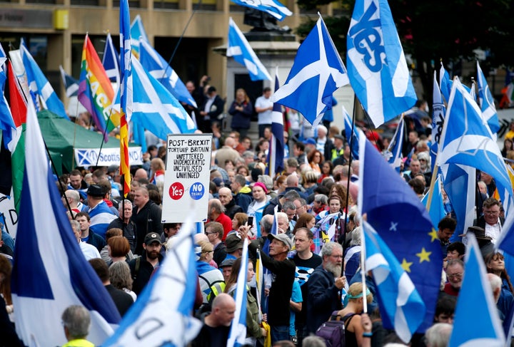 <strong>Thousands took part in the 'All Under One Banner' march.</strong>
