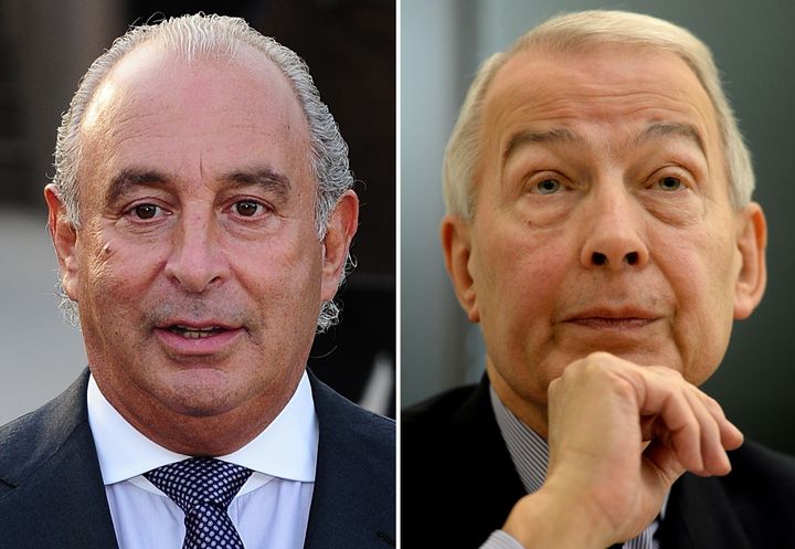 Sir Philip Green (left) accused Frank Field (right) of turning a parliamentary inquiry into a 'kangaroo court'.