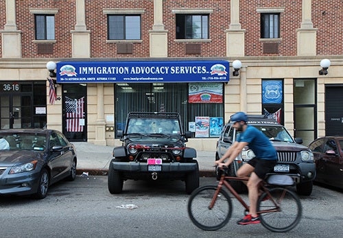 Photo by Nancy A. RuhlingThe offices are on Astoria Boulevard a couple blocks from the 114th Police Precinct.