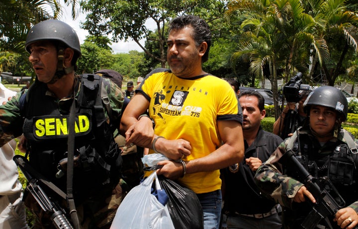 Jarvis Chimenes Pavao is pictured here shortly after being arrested in Paraguay in 2009.