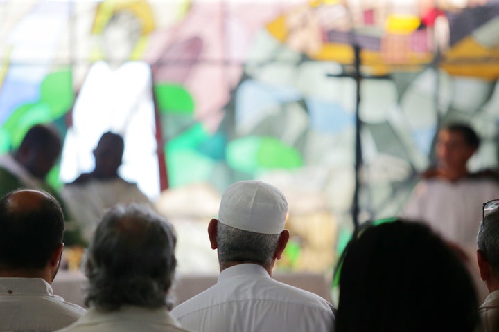 Muslims in France expressed solidarity after the killing of a Catholic priest this week by filling the pews during Sunday church services.