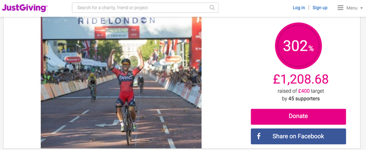 Robin Chard died during RideLondon which he was competing in to raise money for Cancer Research UK