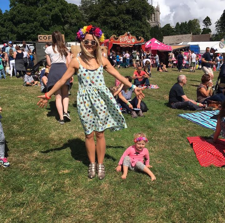 Zoe De Pass channelling Dress Like A Mum At A Festival at Camp Bestival.