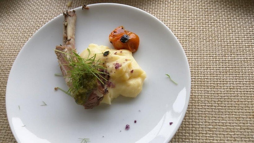 Camaje's lamb chop hors d'oeuvre