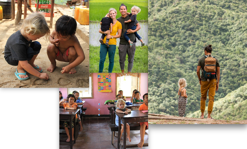 The Bucket List Family visiting Nepal. Follow their story (and the message behind these images) on their Instagram.