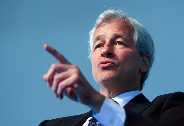 Jamie Dimon, chairman and chief executive officer of JPMorgan Chase & Co., speaks at The Executives' Club of Chicago in Chicago, Illinois, U.S., on Wednesday, June 10, 2015.