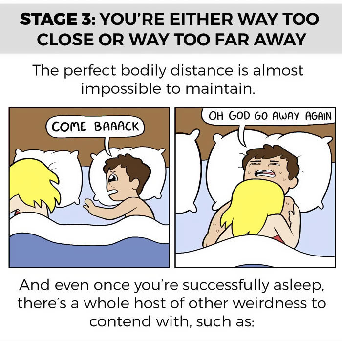 The 6 Stages Of Sharing A Bed With Your Significant Other | HuffPost Life