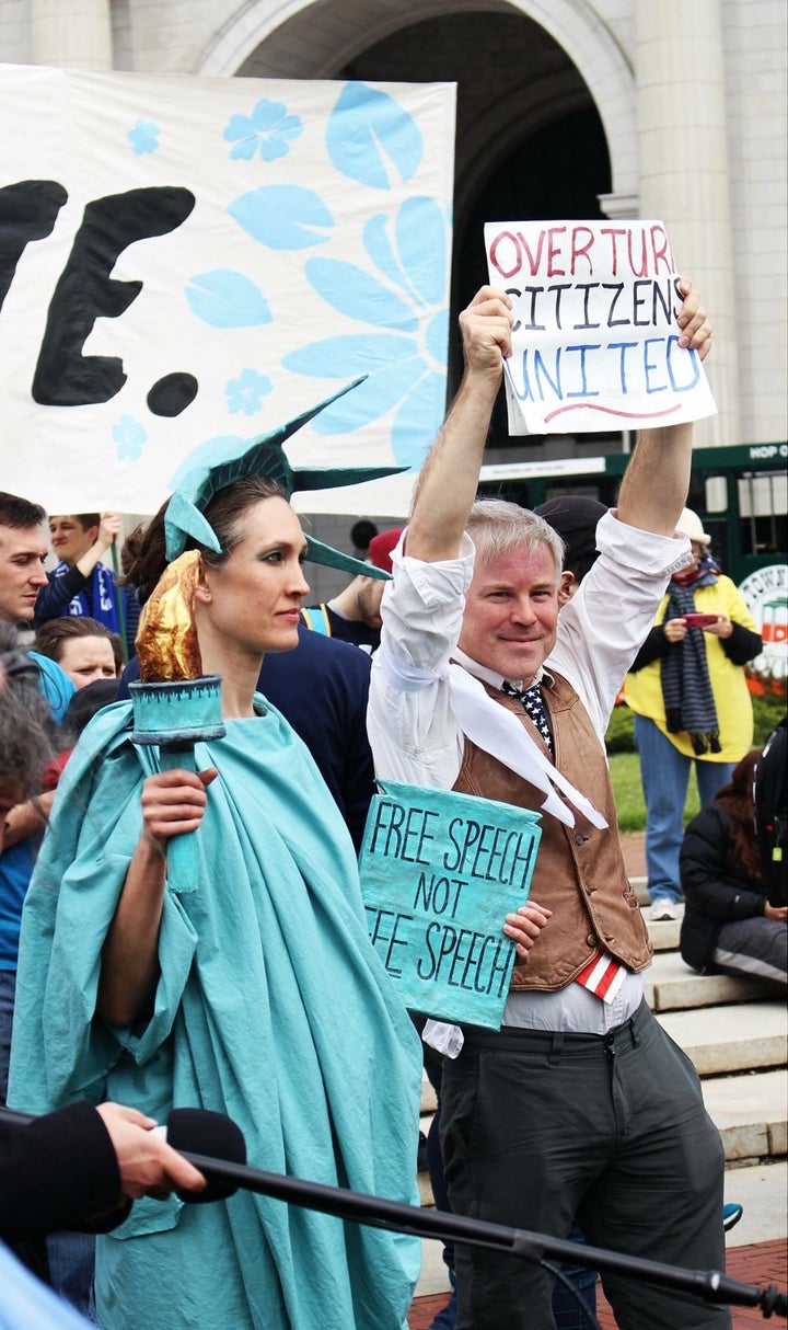 Democracy Spring protesters outside the U.S. Capitol