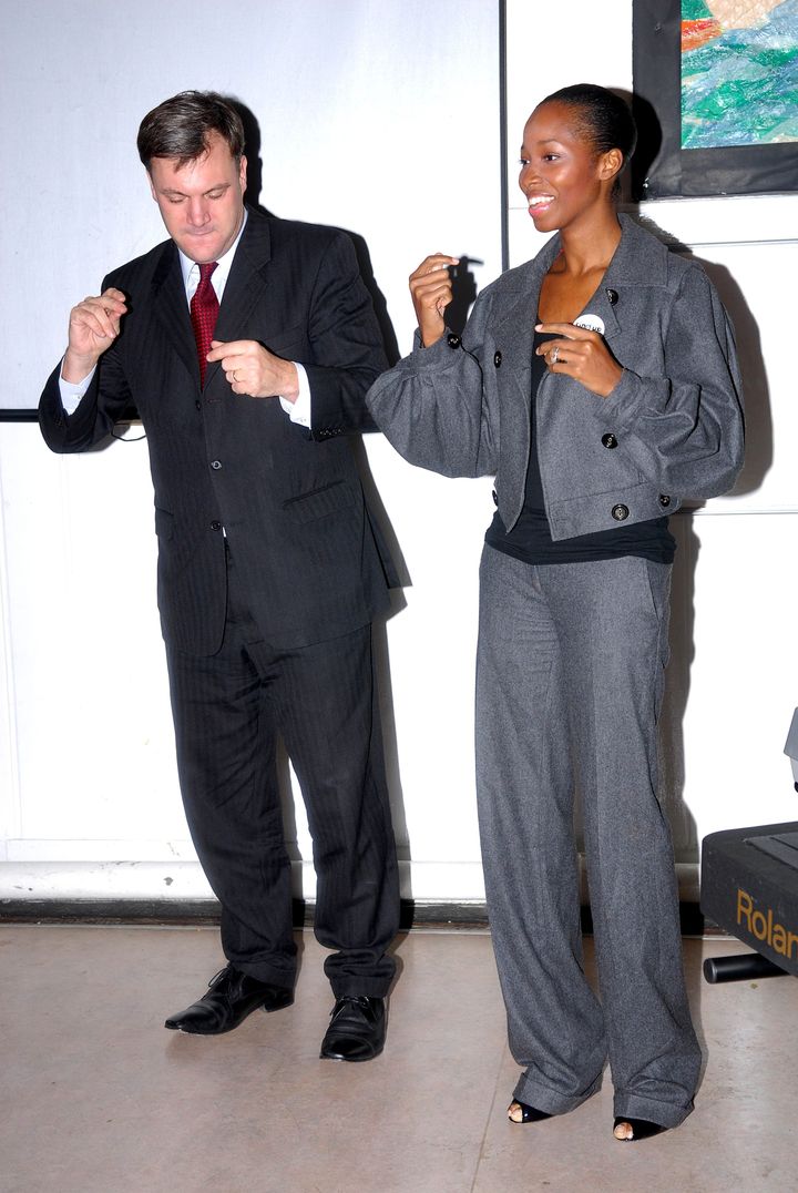 <strong>Ed Balls has a bop with former 'Strictly' star Jamelia</strong>