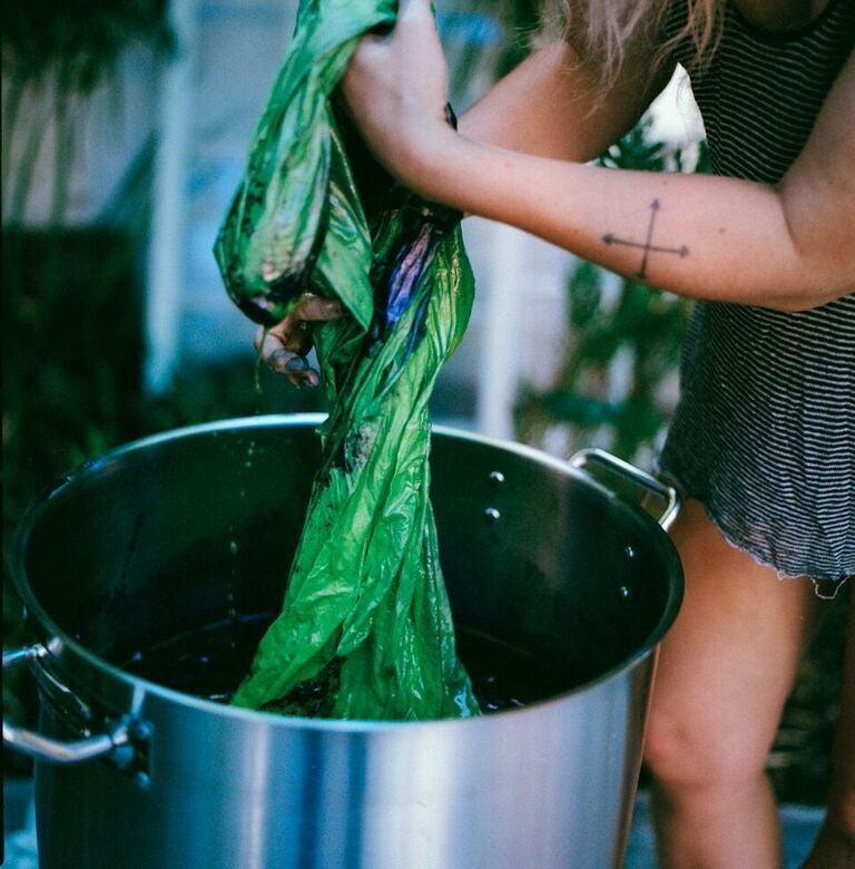 Robin Hercia at work in her Echo Park studio. 