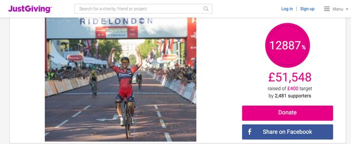 <strong>Robin Chard's fundraising page for Cancer Research UK has surpassed £50,000</strong>