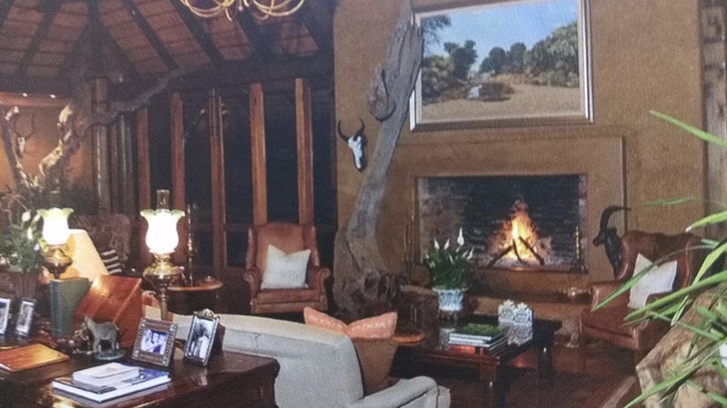 Seating areas feature local materials