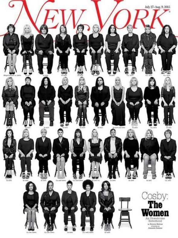 New York Magazine's July 2015 cover featured photos and names of many, but not all survivors of Cosby's abuse and actually listened to their stories. 