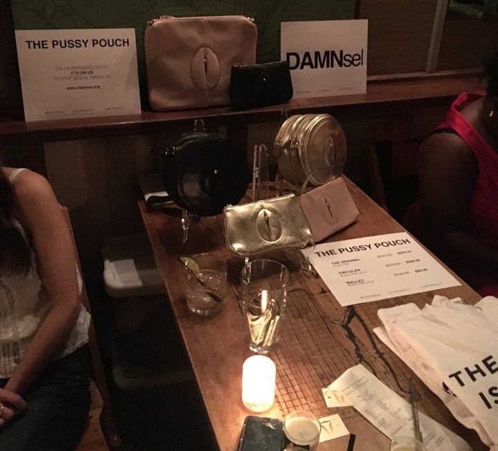 Vendors at Monday's Grlcvlt event sold shirts with the phrases “Fuck Rape Culture” and “The Future Is Female” printed on them, as well as <a href="http://www.bustle.com/articles/72169-how-the-damnsel-pussy-pouch-can-change-the-way-we-think-about-being-a-woman" target="_blank" role="link" class=" js-entry-link cet-external-link" data-vars-item-name="purses and wallets" data-vars-item-type="text" data-vars-unit-name="57a0af47e4b0693164c293a4" data-vars-unit-type="buzz_body" data-vars-target-content-id="http://www.bustle.com/articles/72169-how-the-damnsel-pussy-pouch-can-change-the-way-we-think-about-being-a-woman" data-vars-target-content-type="url" data-vars-type="web_external_link" data-vars-subunit-name="article_body" data-vars-subunit-type="component" data-vars-position-in-subunit="16">purses and wallets</a> emblazoned with vaginas.