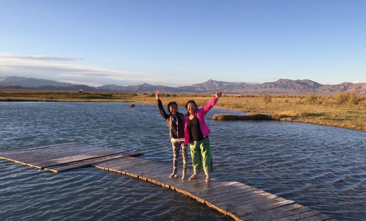 Ping and her sister Hong at Fly Ranch 2015